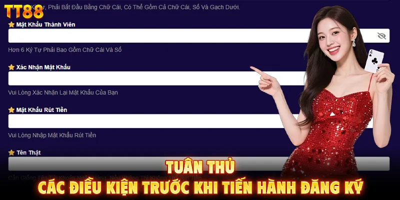 Tuân thủ các điều kiện trước khi tiến hành đăng ký